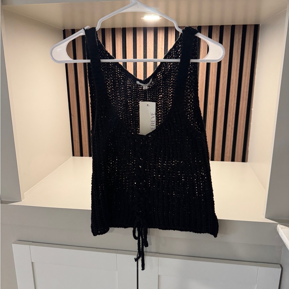Z Supply Tate Lace Up Sweater Top